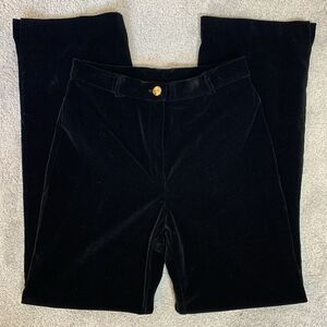 St John Couture Marie Gray Black Velvet Dress Pants Women’s Size 2